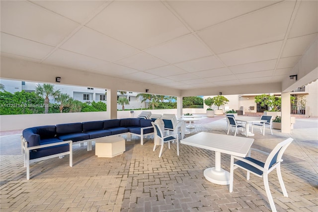 view of patio / terrace with an outdoor living space