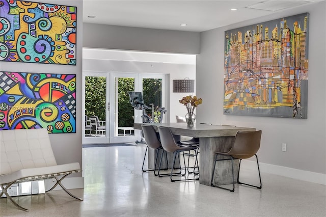 view of dining area