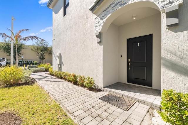 view of doorway to property