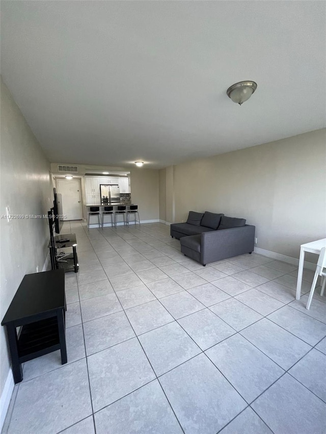 view of tiled living room