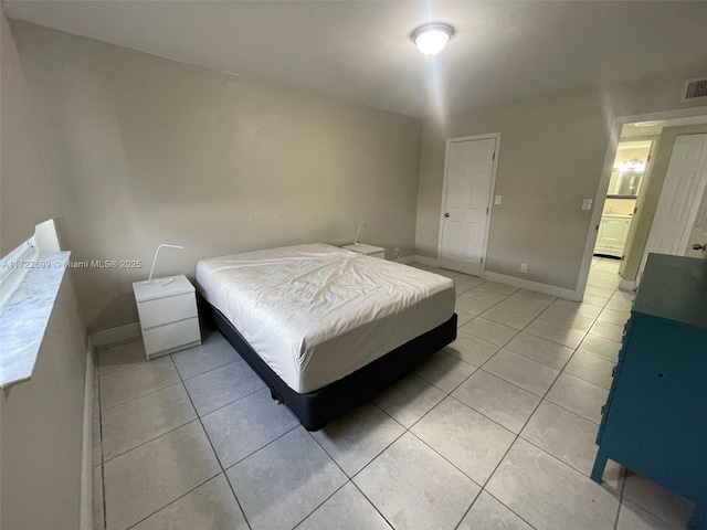 view of tiled bedroom