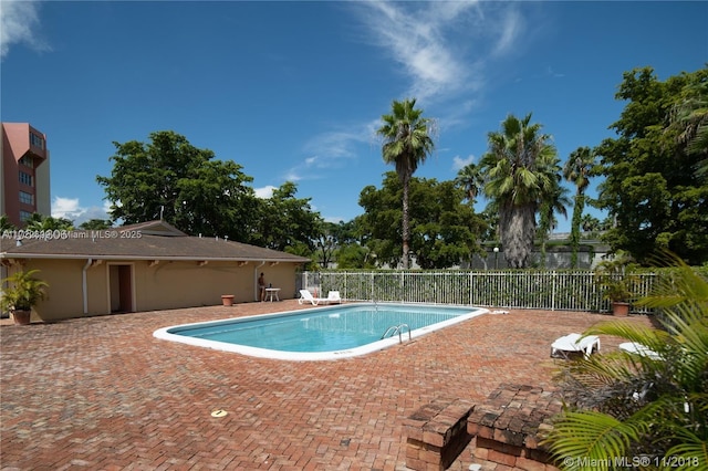 view of pool featuring a patio area