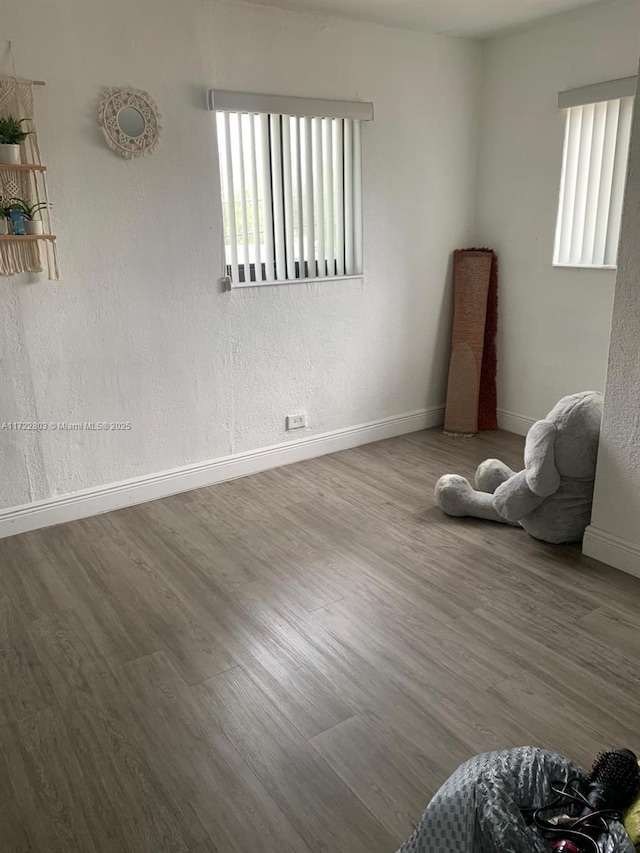 sitting room featuring hardwood / wood-style floors