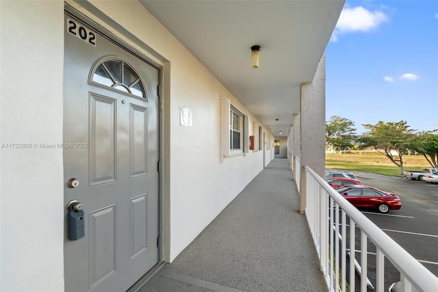 view of balcony