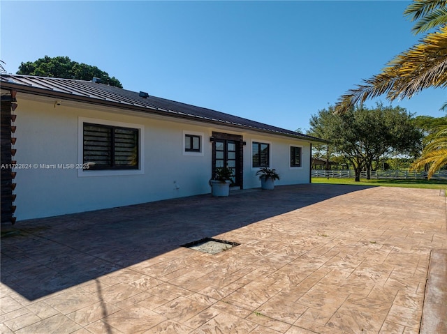 exterior space with a patio