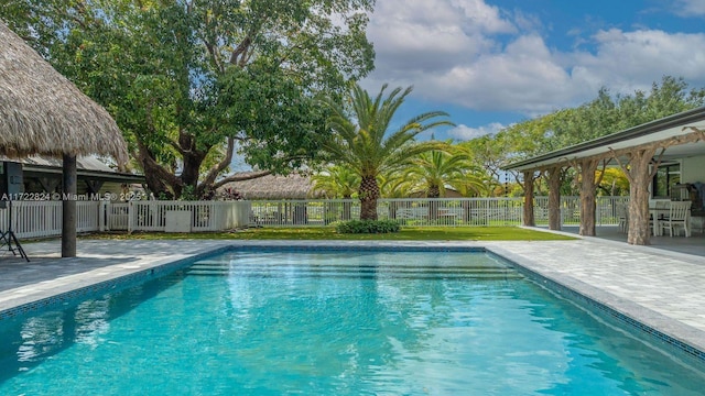 view of pool with a patio