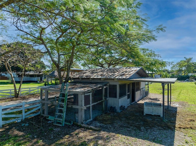 view of outdoor structure