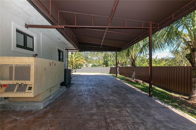 view of patio featuring central air condition unit