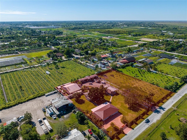 drone / aerial view with a rural view