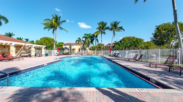 view of pool with a patio