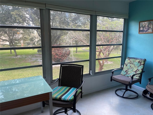 view of sunroom