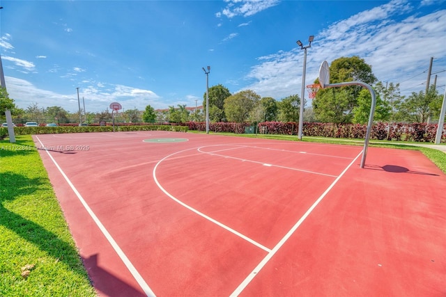 view of basketball court