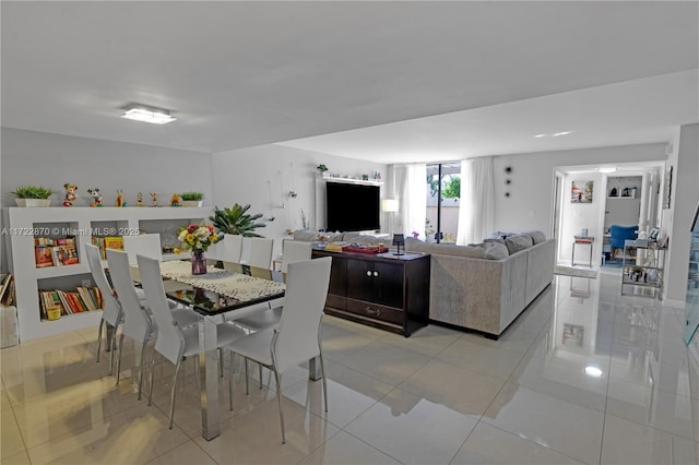 view of tiled dining area