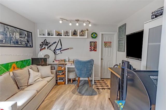 living room featuring hardwood / wood-style floors