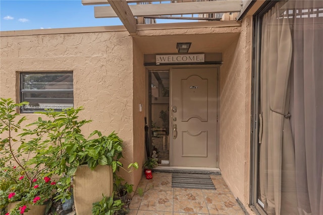 view of doorway to property