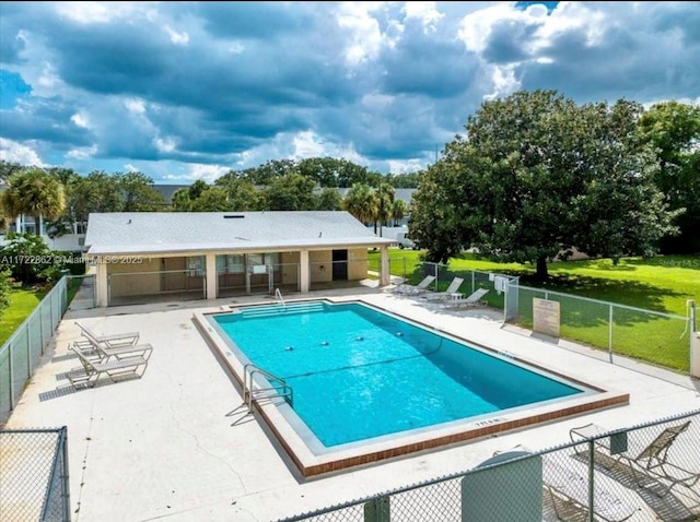 view of pool with a patio