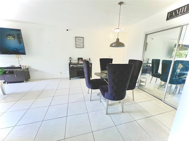 view of tiled dining room