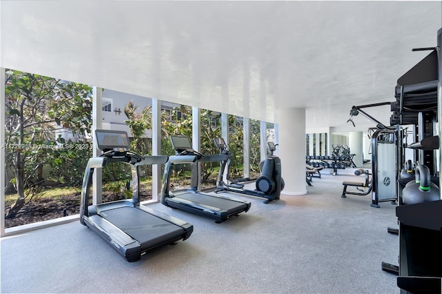 view of workout area