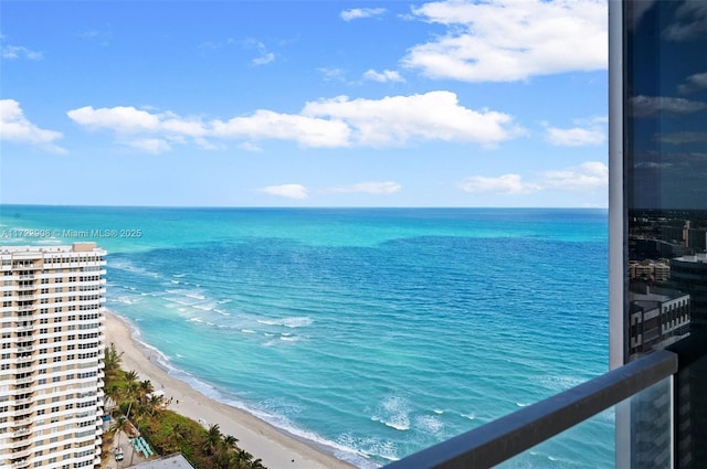 water view featuring a view of the beach