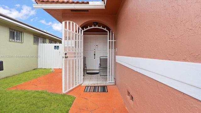 view of doorway to property