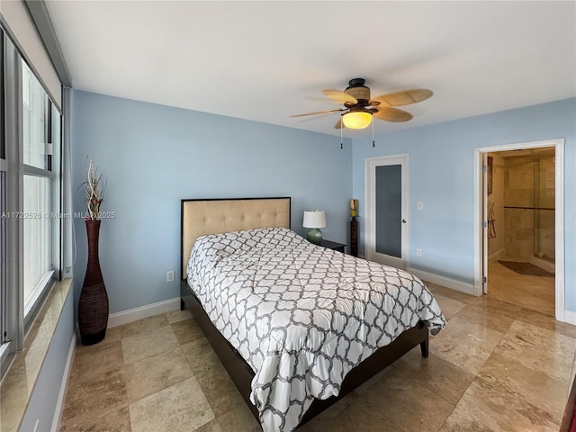 bedroom with ceiling fan