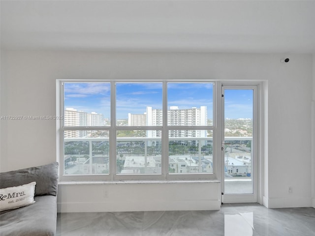 interior space featuring a wealth of natural light