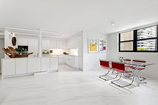 dining room with sink