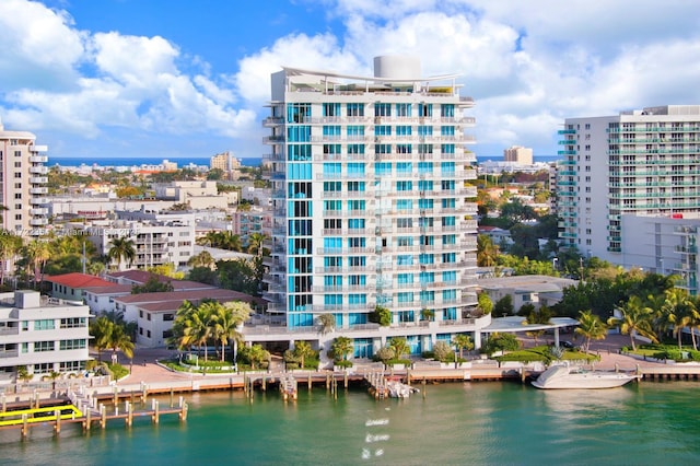 1445 16th St Unit 703, Miami Beach, FL 33139 - view of building exterior with a water view and a city view