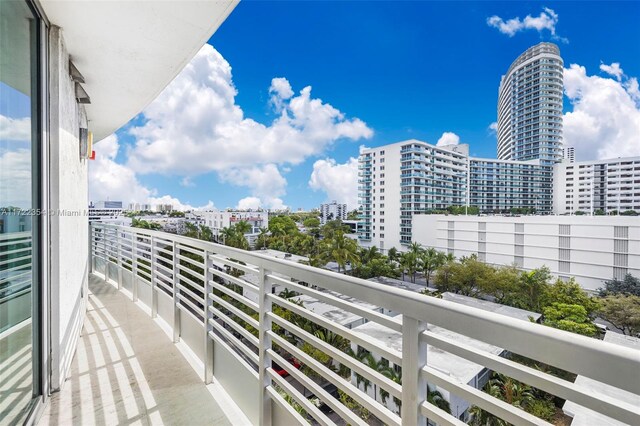 1445 16th St Unit 703, Miami Beach, FL 33139 - balcony featuring a view of city