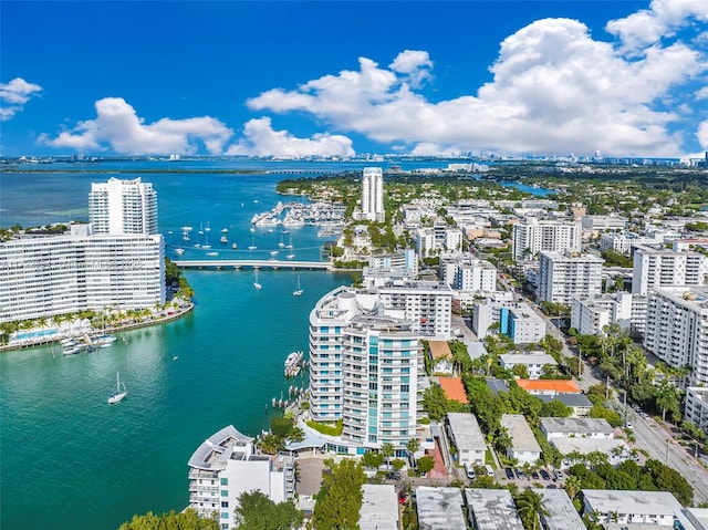 1445 16th St Unit 703, Miami Beach, FL 33139 - aerial view featuring a water view and a view of city
