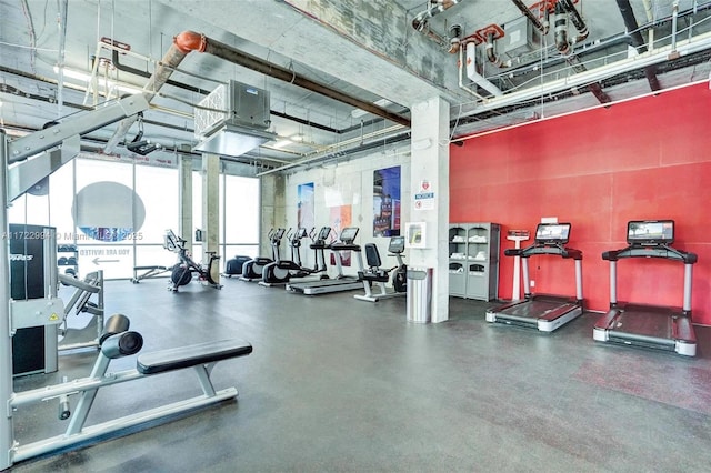 view of exercise room