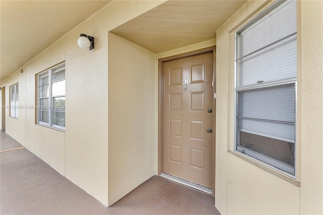 view of doorway to property