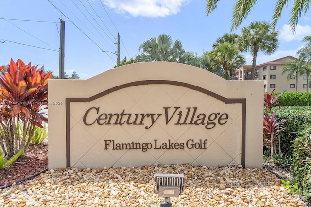 view of community / neighborhood sign