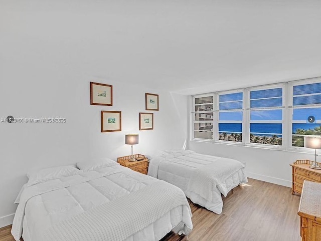 bedroom featuring light hardwood / wood-style flooring