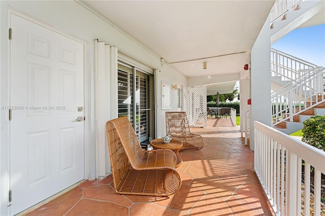 balcony with a porch