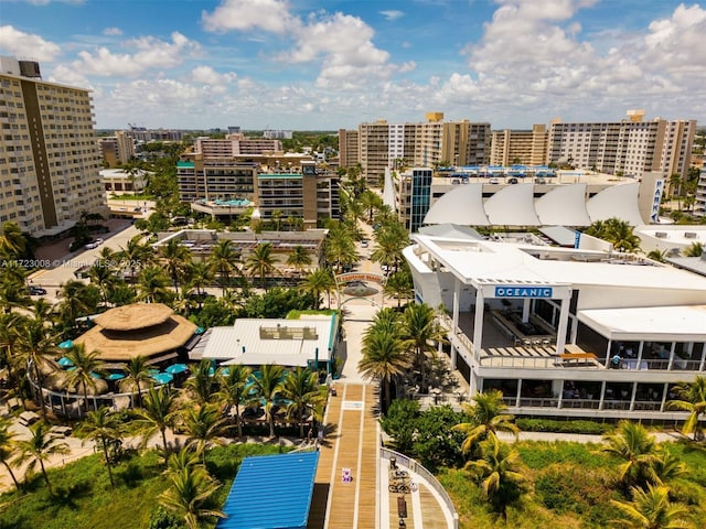 birds eye view of property featuring a view of city