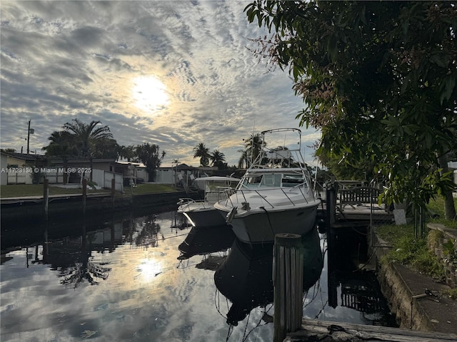 view of dock