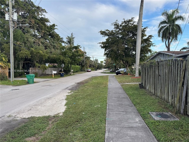 view of road