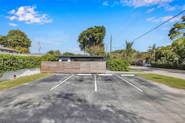 view of parking / parking lot