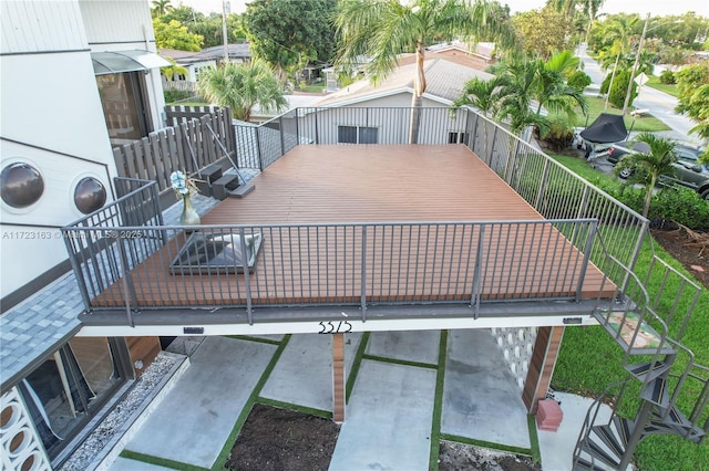 view of wooden terrace