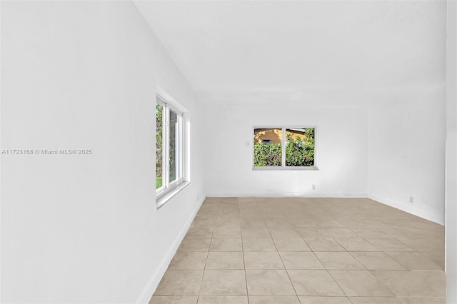 view of tiled spare room