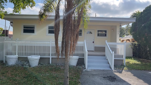 view of front of home with a porch