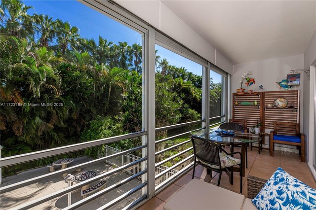 view of sunroom