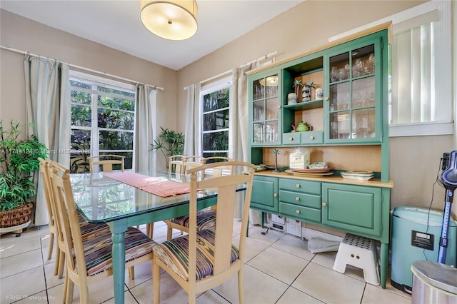 view of tiled dining area