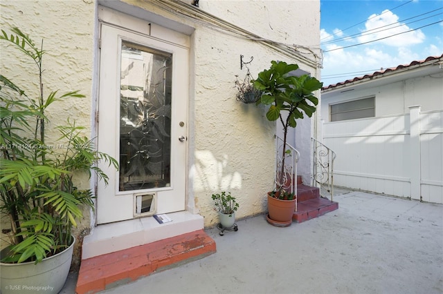 view of doorway to property