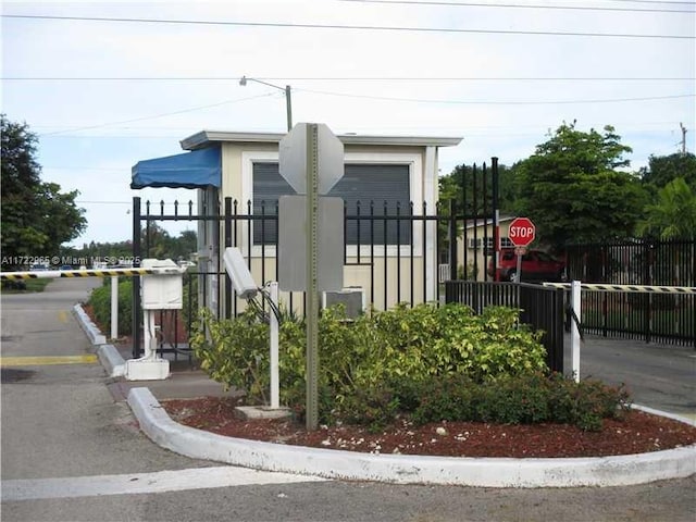 exterior space featuring a garage