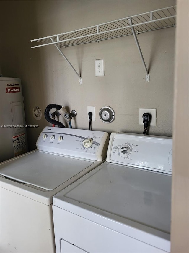 laundry area featuring separate washer and dryer