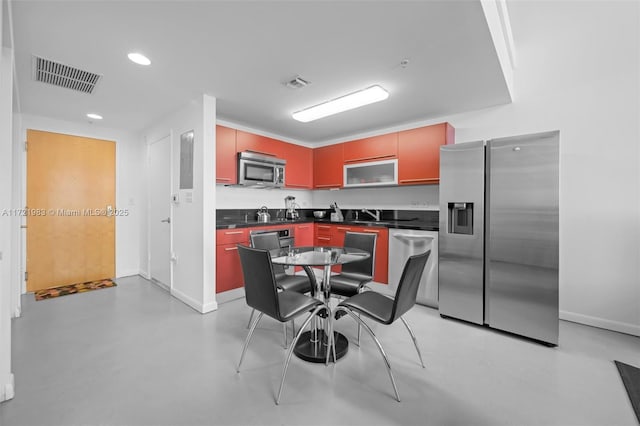 kitchen with stainless steel appliances