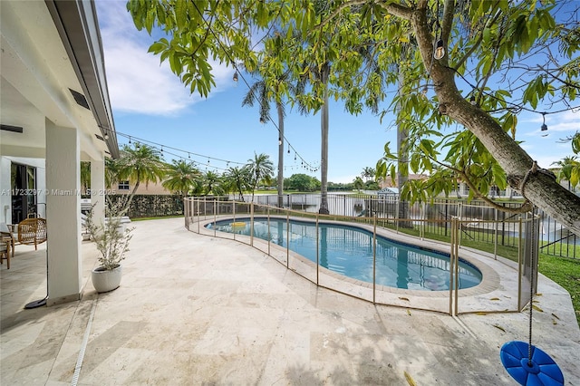 view of pool featuring a patio area