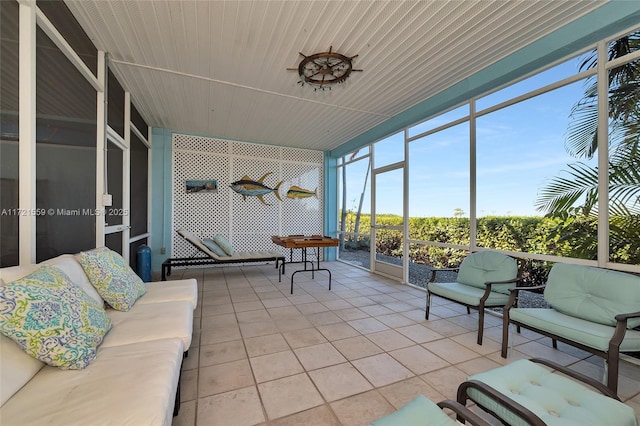 view of sunroom